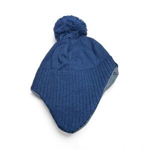 Kids' Navy Knit Pom-Pom Hat